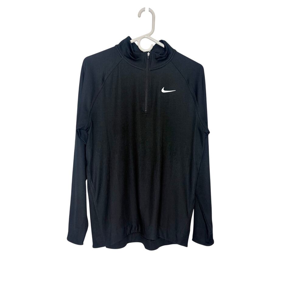 Nike Golf Dri-FIT ADV Tour 1/2-Zip Long Sleeve Top Black Men's Sz S Golf Active